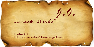 Jancsek Olivér névjegykártya